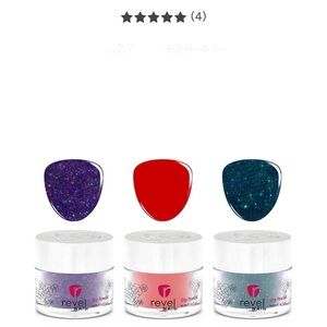 Revel Nail Dip Powder Set - Purple, Red, Green